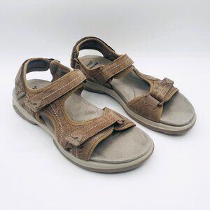 Earth Origins Higgins Halton Womens Sedona Brown Suede Slingback Sandals Sz 8.5M